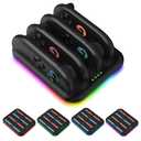 Pogriko Joycon Charging Dock for Nintendo Switch 2, Controller Charger Dock with LED Light, Fast Safe Charging Station Compatible with Switch 2 Joycons (Pitch-black)