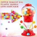VioraWhite 12 Pack Mini 5" Gumball Machine Without Candy Plastic Bubblegum Dispenser Red Gumball Machine Vending Candy Dispenser for Novelty Birthday Fits 0.05" Small chewing gum ()