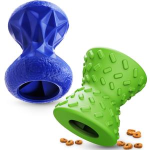 Dog Toys for Aggressive chewers, Indestructible Toy for Small Dogs Interactive Toy Dog chew Toys (Green + Blue) (Large)