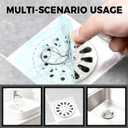 2 x Disposable Shower Drain Hair Catcher, Bathroom Sink Stopper Hair Catcher Square Drains Hole Filter Hair Collector for Bathroom Bathtub Kitchen Sink (100PCS)