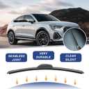 26"+24" Water Repellent Windshield Wiper Blades Replacement For Honda Pilot 2023-2016 Ridgeline 2023-2017 Passport 2023-2019 Acura NSX 2022-2017 Automotive Silicone Windshield Wiper Blades