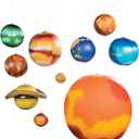 Fun Express Inflatable Planets Solar System Set - VBS Vacation Bible School Supplies/Decor - 10 Pieces, 9 Planets and Sun - Hanging Space Party, Kids Room and Classroom Decor