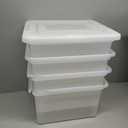 IRIS USA File Box, Plastic File Organizer with Lids for Letter/Legal File, Portable Document Box For Moving, Storage Bin with Durable and Secure Lid, Stackable Nestable BPA-Free, Pearl 35 Qt. 4 Pack