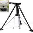 New Upgraded Rv Hitch Mount Tripod Stabilizer Adjustable 18.5"-31.5" Camper Rear Bumper Tripod Jacks 5000 Lbs Stabilizer Fit for 2 Hitch Receivers