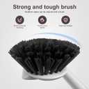 Dish Brush, 2 Pack with Comfortable Handle, with Built-in Scraper, Scrub Brush with Medium Firm bristles for Cleaning Dishes, Sink, Pots (Brown)