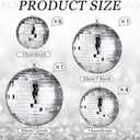 Libima 12 Pack Bulk Large Disco Ball Decorations, Silver Mirror Hanging Disco Balls Ornaments for Christmas Tree, Mothers Day, 70s 80s Party, Wedding, Prom, DIY Decor(12'', 8'', 6'', 4'')