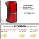 Huray Left Full LED Tail Light Assembly for Toyota Tacoma 2024 2025, LH Taillight w/o Tailgate Switch Rear Brake Lamp w/o Side Marker Light Replacement for 81560-AK040 Driver Side (Smoked)