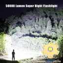 Goreit Super Bright LED Flashlight - 30W Output for 50000 Lumens & 3937ft Beam, USB-C Rechargeable with 12H Runtime, IP67 Waterproof Powerful Handheld Linternas for Home, Camping, Hiking, Emergency