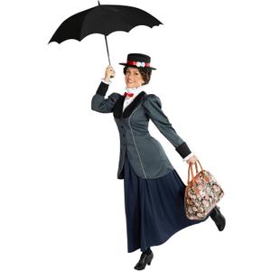 Morph English Nanny Costume Women, Halloween Costumes For Women, Nanny Costume For Adults (Small)