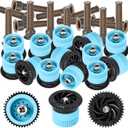 Honoson 16 Pcs Variable Arc Nozzle Radius High Efficiency Replacement Pop up Sprinkler Heads Compatible with Rainbird, Hunter, Orbit Pop-up Sprinklers(Black Blue,6 Van)