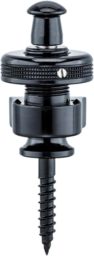 Schaller 14010401 Security Straplocks, Black Chrome