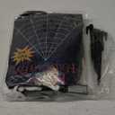 Retisee Halloween Decorations 17ft Spider Web Lights Motion Activated Sensor 120 LED Purple Light up Spider Web with 200sqft Cobweb for Outdoor Indoor Window Home Party Haunted Yard Horror Decoration