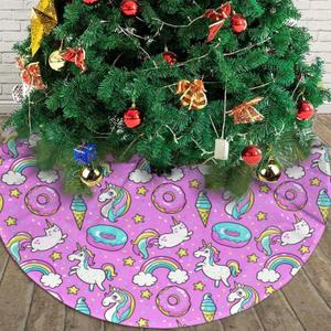 Christmas Cat Tree Skirt Holiday Party Traditional Xmas Tree Mat Ornaments Tree Skirt for Christmas Decoration 36 Inch