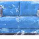 Wokire Plastic Loveseat Cover - 84" W x 40" D x 36" RH x 18" FH - Heavy Duty Vinyl, Waterproof, Slipover - Protects Pets Scratches