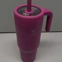 REDUCE Chiller Vacuum Insulated 40 oz Tumbler with Spill-Proof Silicone Straw - Sustainable Tritan Lid with Water Intake Markers - Soft Sit Base Travel Mug - Dishwasher Safe - Berry Bliss