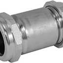 Eastman 5 Inch Long Pattern Compression Coupling, 1-1/2 Inch IPS, Galvanized Steel, EZ-20570