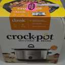 Crock-Pot 7-Quart Manual Slow Cooker, Family Size Serves 8+ People & Fits 6-lb Roast, Removable Stoneware with Warming Setting, Dishwasher Safe for Easy Cleanup, Stainless Steel