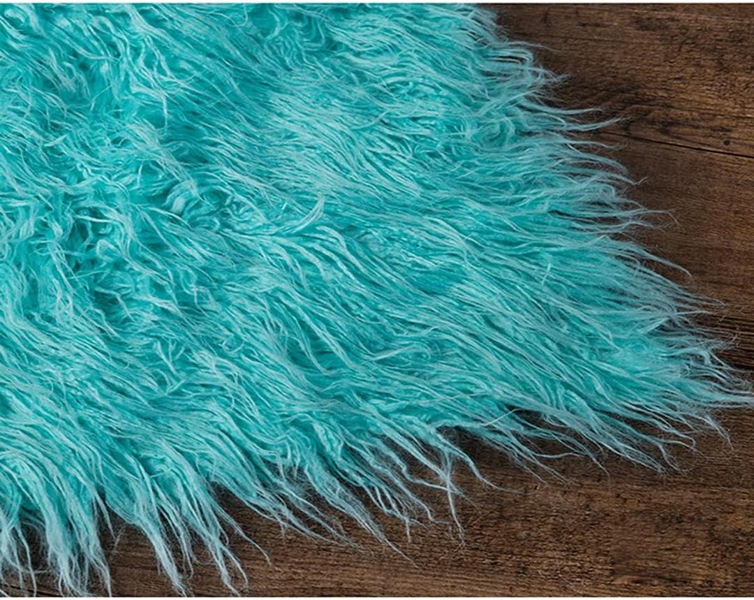 Faux Fur Fabric Plush Pre-Cut Strips Long Pile Fun Faux Fur Fabric Material Plush Fabric Faux Fur Fabric Fuzzy Yarn Fabric 1 Piece = 50CM Width = 160CM(Color:#5)