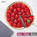 RFAQK Non-Stick 6 Inch Cake Pan with Removable Bottom - Leakproof Springform Pan with 50Pcs Parchment Papers - Perfect for Cakes, Cheesecakes, and Compatible with 3 Qt Instant Pot - Bonus E-Book