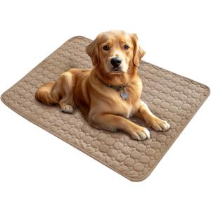 Dog Bed Mat - Washable Pet Furniture Protector with Anti-Slip Bottom for Dogs and Cats, 59 x 40 Inch,Khaki