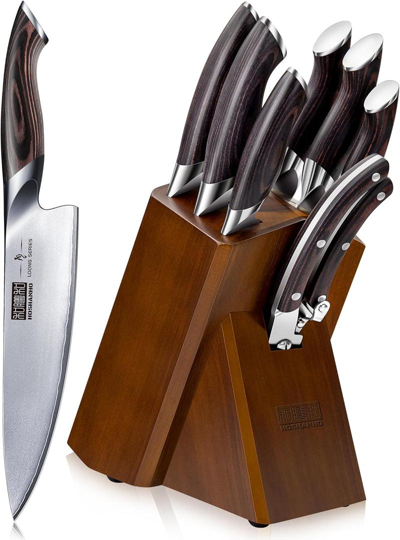 HOSHANHO Knife Block Holder with 8 Holes