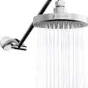 SparkPod Round Rain Shower Head with Extension Arm - Height Adjustable Shower Head with High Pressure Performance - Easy 1-Minute Installation (11" Arm Extension, Luxury Polished Chrome)