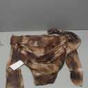 Floerns Women's Plus Size Tie Dye Asymmetrical Neck Long Sleeve T Shirts Bodysuit Tops (L Plus, Brown)
