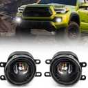 OPP ULITE Tacoma Led Fog Lights for Tacoma 2016-2022, 2014-2022 4Runner, 2014-2019 Tundra, 2007-2014 Camry, 6500K 60W Plug N Play 4.5inch Waterproof Driving Fog Lights Assembly Kit, 2PC Pack