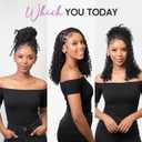 8 x Boho Box Braids Crochet Hair for Black Women 12 Inch Micro Pre-Looped Style, 4 Culrs Goddess Box Braids Crochet Hair with Curly Ends (12 Inch, 1B)