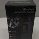 Tire Inflator Portable Air Compressor, 150 PSI Cordless Air Pump, Dual Power 6000mAh, 12V DC Car Plug, Fast Inflation 24L/Min, Auto Shut-Off, LED Light, 4 Preset Modes for Car, Bike, Motorcycle, Balls (Black)