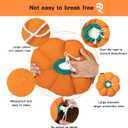 Cat Cone Collar,Cute Waterproof Recovery Collar,Anti-Bite Lick Wound Healing Safety Elizabethan e Collar for Cats,Orange Pumpkin Cat Halloween Costume, Medium