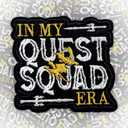 in My Quest Squad Era Patch 3 Inches Funny Dragon Fourth Wing Bookish Humor Iron On/Sew On Embroidery Fabric Applique Patches for Trucker Hats Clothes Backpack DIY Accessories Gifts for Friends Mom