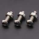 M6-1.0 x 25mm Button Torx Drive Head Machine Screws with Stainless Steel Hex Nuts, Torx with Pin Tamper Resistant Security Screws, 304 Stainless Steel 18/8, 20 Sets