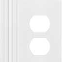 ENERLITES Screwless Duplex Wall Plates, Child Safe Receptacle Outlet Covers, Standard Size, 1-Gang 4.68"x 2.93", Unbreakable Polycarbonate Thermoplastic, UL Listed, SI8821-W-5PCS, Glossy, White