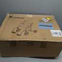 Foldable Rollator Walker with Seat for Seniors,Lightweight 2-in-1 Rolling Walkers and Wheelchair Combo with Adjustable Handle Height,Transport Chair with Brakes 300 lbs Weight Capacity (Blue-all Terrain(10" Front and 8" Rear Wheels))