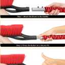 EcoNour 27" Aluminum Snow Brush 4 Pack with Ice Scrapers for Car Windshield and Window | Car Snow Scraper and Brush with Ergonomic Foam Grip Winter Accessories (Orange, Pink, Green, Blue)