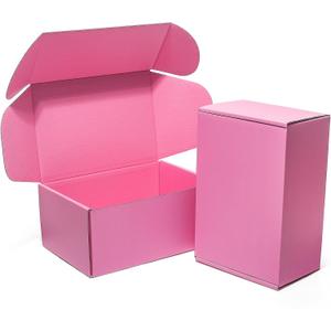 Pink Shipping Boxes 12x9x4 Inches 20 Pack Corrugated Cardboard Mailing Box for Small Business, Cute Tab Locking Literature Mailer Packaging Supplies for Packing Gifts Craft Books Shoes clothes