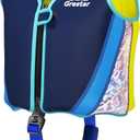 Kids Swim Vest Toddeler Floaties, Swim Floatation Jacket Training Vest for Boys Girls Age 2-9, Neoprene Swimming Aid with Adjustable Buoyancy & Safety Strap, large