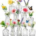 36 Pcs Artificial Flowers Table Centerpiece with Vases Spring Colorful Wildflower Centerpieces Silk Flower Arrangement for Wedding Baby Shower Table Centerpieces Party(Fresh Color)