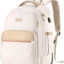 Arcoyard Rolling Backpack For Adults With Wheels, 40L Wheeled Backpack For Women, Travel Roller Backpacks, Carry On Luggage, Rolling Bag, Beige