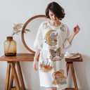 2 x Whaline 20 Sheets Vintage Boho Floral Iron on Stickers Retro Flower Mushroom Butterfly Heat Transfer Vinyl Decals Groovy Hippie Mixed HTV Adhesive Craft Vinyl for Clothing DIY Fabric Decor