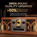 Retrolife® 10-in-1 Record Player with Speakers and Bluetooth-Mahogany