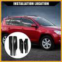 Upper/Roof Rack Rails End Cap Protection Cover Shell for Toyota RAV4 2006-2012 / Rails End Covers Shell Cap / 4 Pcs/Black Replacement