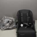 UPPAbaby RumbleSeat V3 Second Lower Seat - Compatible with Vista V2 and Vista V3 - All-Weather Seat + Magnetic Buckle  Adapters Included - Jake (Charcoal/Carbon Frame/Black Leather)