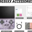 RG35XX 2024 Retro Gaming Consoles with 64GB Card rg35xx Handheld Game Console 3.5 inch IPS Screen Linux System Classic Emulator Hand Held Gaming Console Support HD TV Output Purple