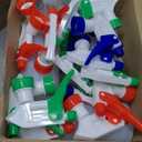 Yinder 18 Pcs 16 Oz Plastic Spray Bottle Bulk Empty Refillable Spray Bottles for Cleaning Solution Leak Proof Water Sprayer with Adjustable Nozzle Mist/Stream Mode(Red, Blue, Green)