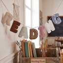 2 x Remagr Reading Corner Felt Banner Garland, Boho Classroom Wall Decor, letter about 4.72inch
