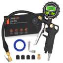 SAFELIFE Digital Tire Pressure Gauge with Inflator, 250 PSI Air Chuck with Pressure Gauge and Air Compressor Tire Inflator Attachment Include Quick Connect Coupler, 0.1 Display Resolution