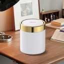 Mini Trash Can with Lid, Desktop Small Trash Can Recycling Bin Cute Metal Garbage Can for Tabletop Countertop Use,Stainless Steel 0.4Gal/1.5L Waste Bin for Office Parlor Car Bedroom,Swing Lid Open