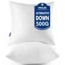 MIULEE Throw Pillows Inserts, Pack of 4 18x18 Inch 100% Virgin Fiber Filling Bed Couch Pillows